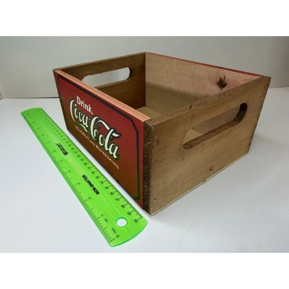 Coca-Cola Wooden Crate Box Small Storage, Decorative Wood, 7.10